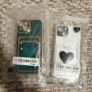 NEW IPhone 15 Card Case with 3D Art Deco Heart